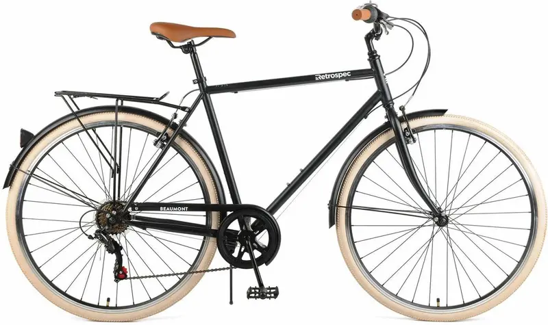Retrospec Beaumont 7-Speed City Bike Shimano Tourney - Matte Black 1