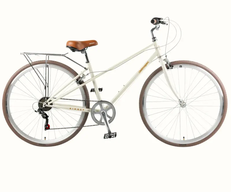 Retrospec Kinney-Mixte City Bike 7-Speed Shimano Tourney - Eggshell 1