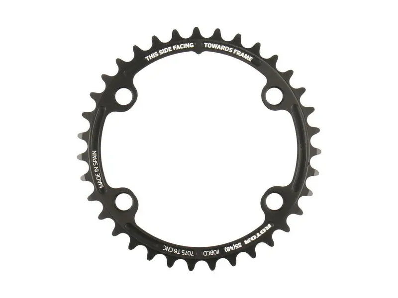 Rotor Round Ring 110Bcd Axs Etap Inner Ring, Black 1