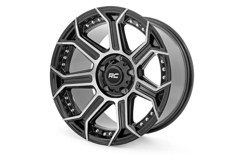 Rough Country 89 Series Wheel | One-Piece | Black Machined Gun Metal | 17X9 | 6X5.5 | -12Mm 1