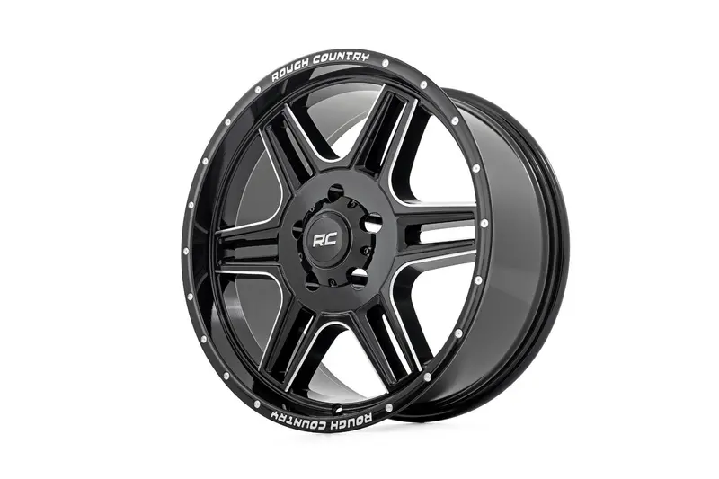 Rough Country 92 Series Wheel | Machined One-Piece | Gloss Black | 20X9 | 6X5.5 | +0Mm 1