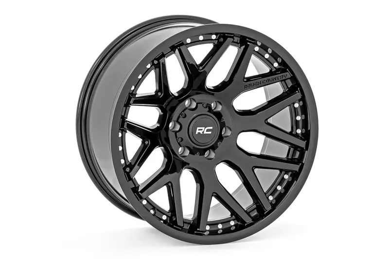 Rough Country 95 Series Wheel | One-Piece | Gloss Black | 20X10 | 6X135 | -19Mm 1