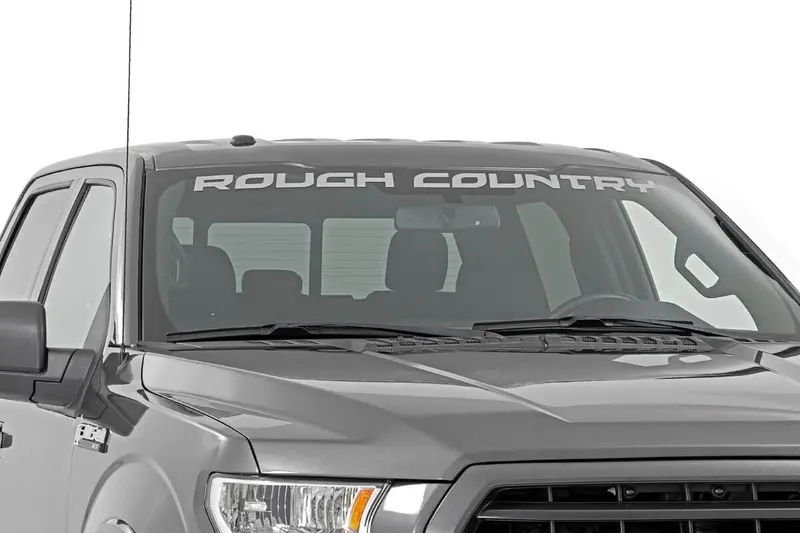 Rough Country Decal | 3 Inch X 49 Inch | Curved | Silver 1