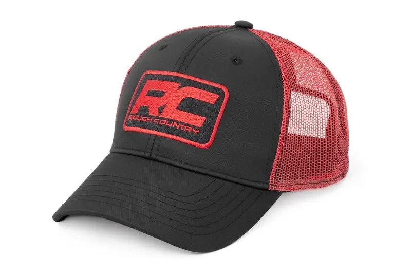 Rough Country Hat | Red Mesh | Rough Country Patch | Black/Red 1