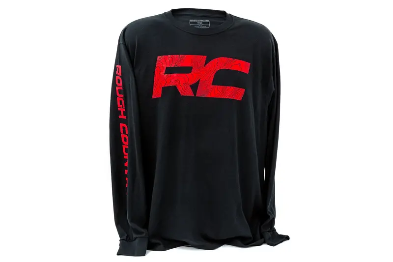Rough Country Long Sleeve | Rc Tread Sleeve | Black|2 Xl 1