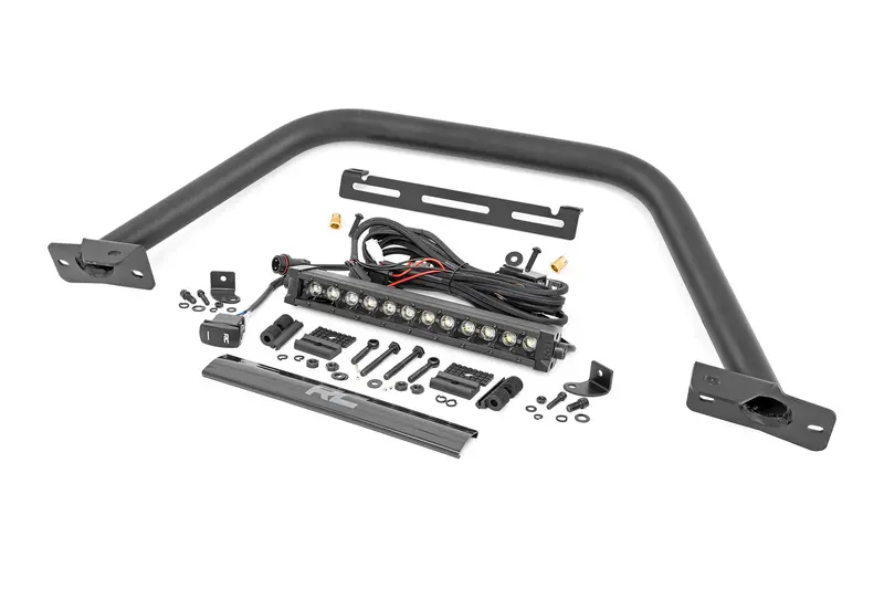 Safari Bar | 12" Led Light Bar | Black | Drl | Single Row | Oe Modular Steel | Ford Bronco (21-25) 1
