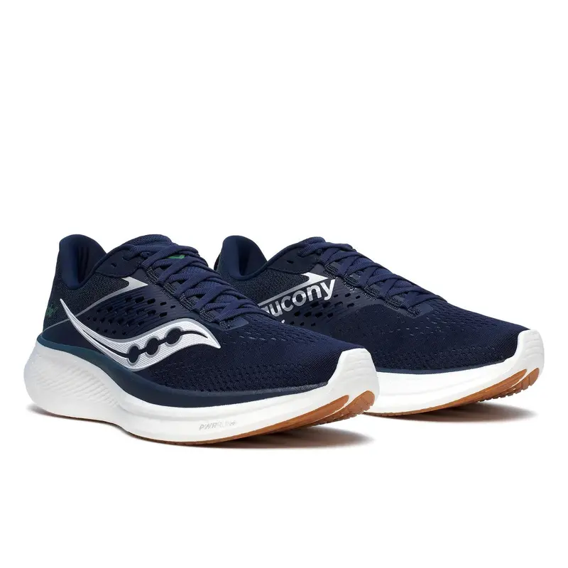 Saucony Men's Ride 17 Running Shoes - Navy/Gum Size 12 1