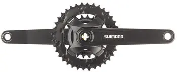 Shimano Fc-Mt101-B2 Crankset - 175Mm, 9-Speed, 36/22T, Square Taper Jis Spindle Interface, 51.8Mm Chainline, Black 1