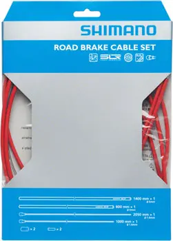 Shimano Road Ptfe Brake Cable And Housing Set, Red 1