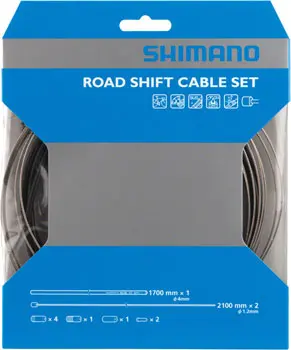 Shimano Road Stainless Derailleur Cable And Housing Set, Black 1