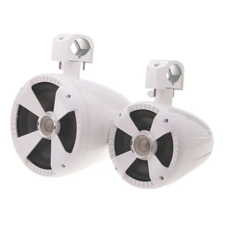 Soundstream Gloss White 8” Wake Tower Speakers 1