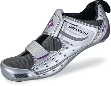 Specialized Trivent Women's Triathlon Cycling Shoes - Silver/Char/Berry Size 37 1