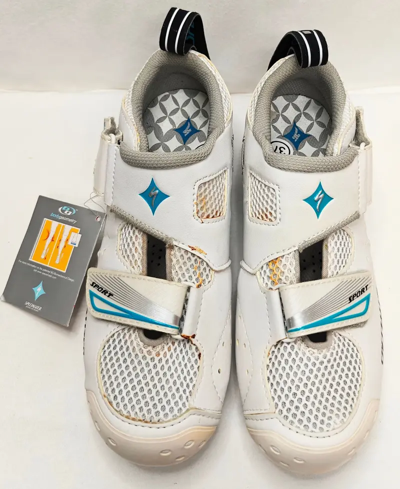 Specialized Women's Trivent Sport Triathlon Shoes - Size 37, White/Turquoise 1