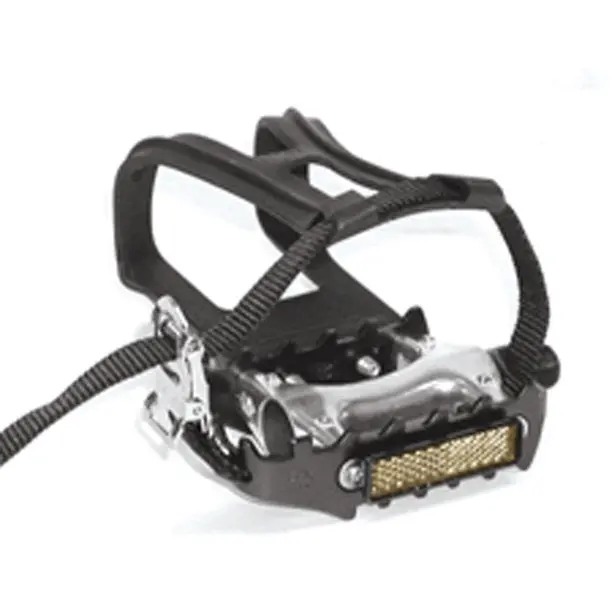 Summit Flat Clip & Strap Sport Pedal Set - Silver 1