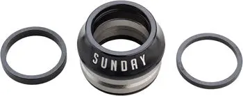 Sunday Integrated Headset - 1-1/8", 15Mm, Black, Conical 1