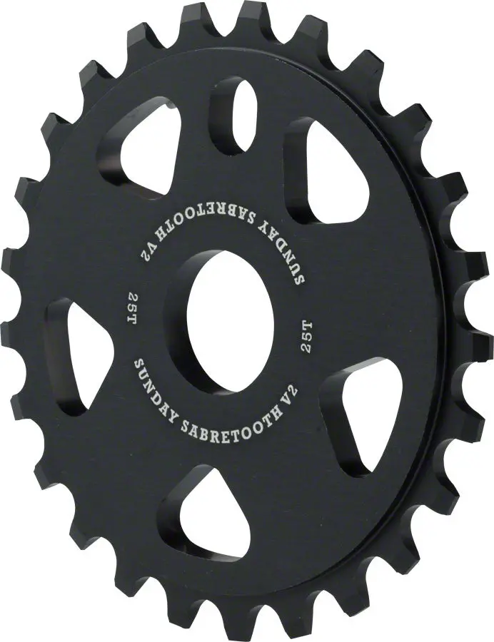 Sunday Sabretooth V2 25T, Black Single Speed Sprocket 1