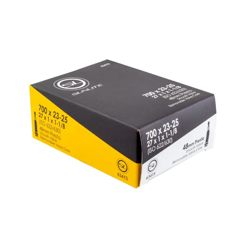 Sunlite Standard Presta Valve Inner Tube 700X23-25C 27X1x1-1/8 48Mm 1