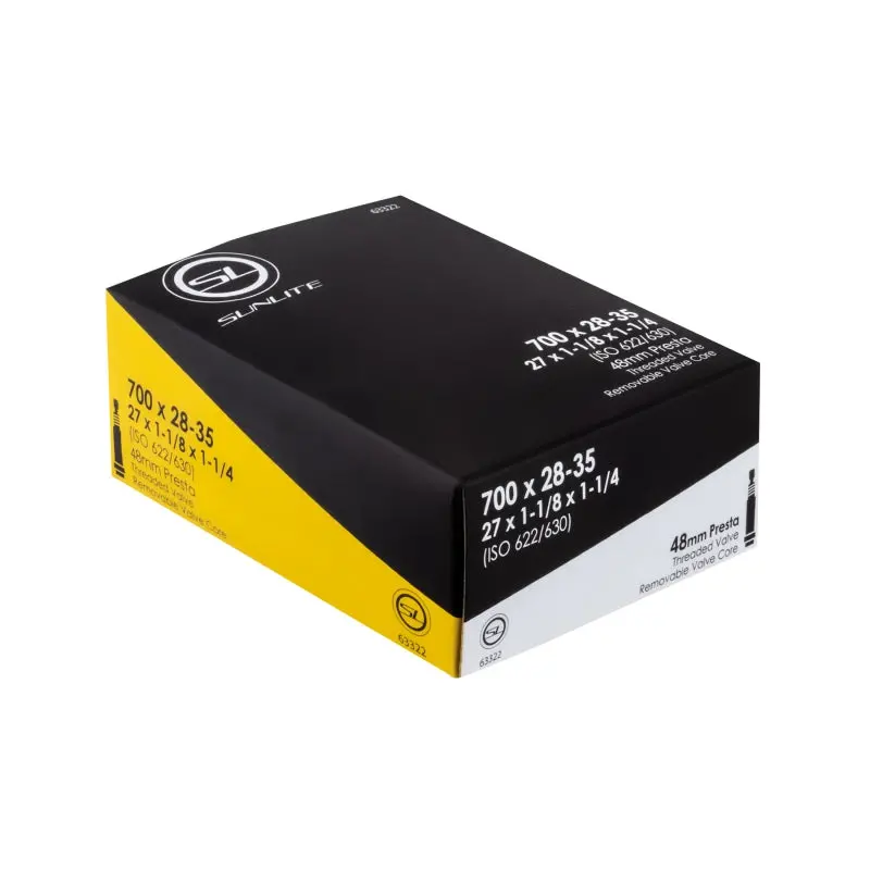 Sunlite Standard Presta Valve Inner Tube 700X28-35C 27X1-1/8X1-1/4 48Mm 1