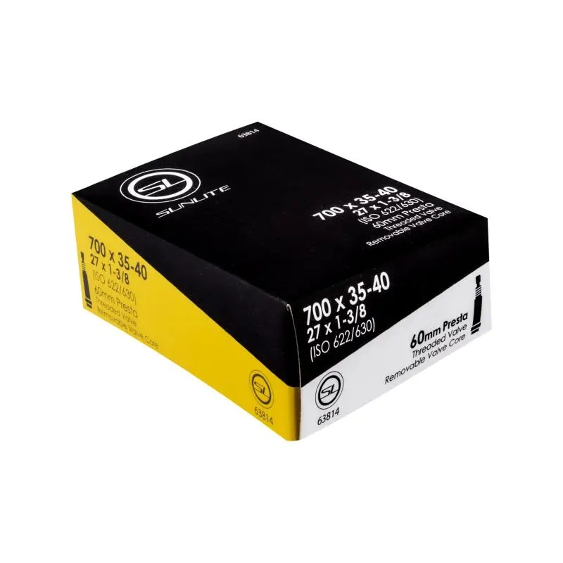 Sunlite Standard Presta Valve Inner Tube 700X35-40C 27X1-3/8 60Mm 1