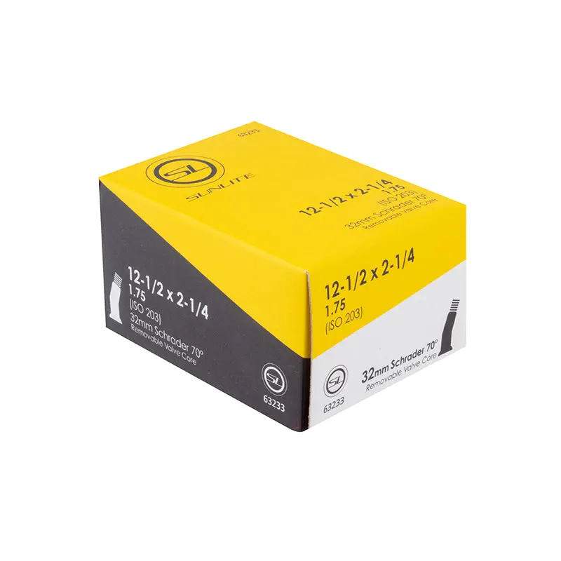 Sunlite Standard Schrader Valve Inner Tube 70 Deg 12-1/2X2-1/4 47Mm 1