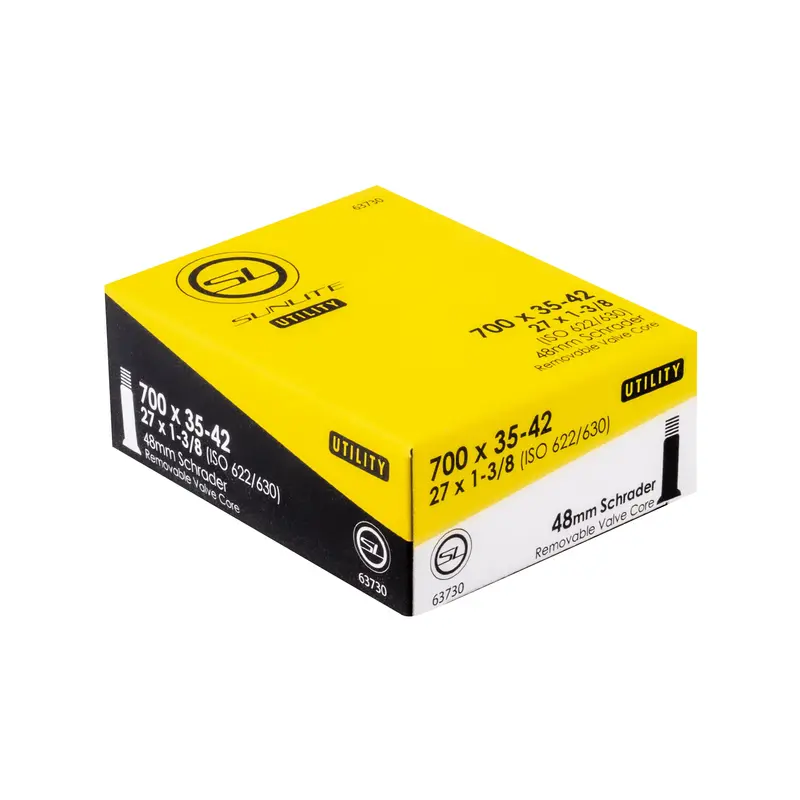 Sunlite Utili-T Schrader Valve Inner Tube 700X35-42 (27X1-3/8) 48Mm 1