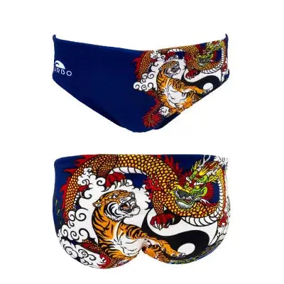 Turbo Men's Water Polo Swimsuit Ying Yang Dragon 1