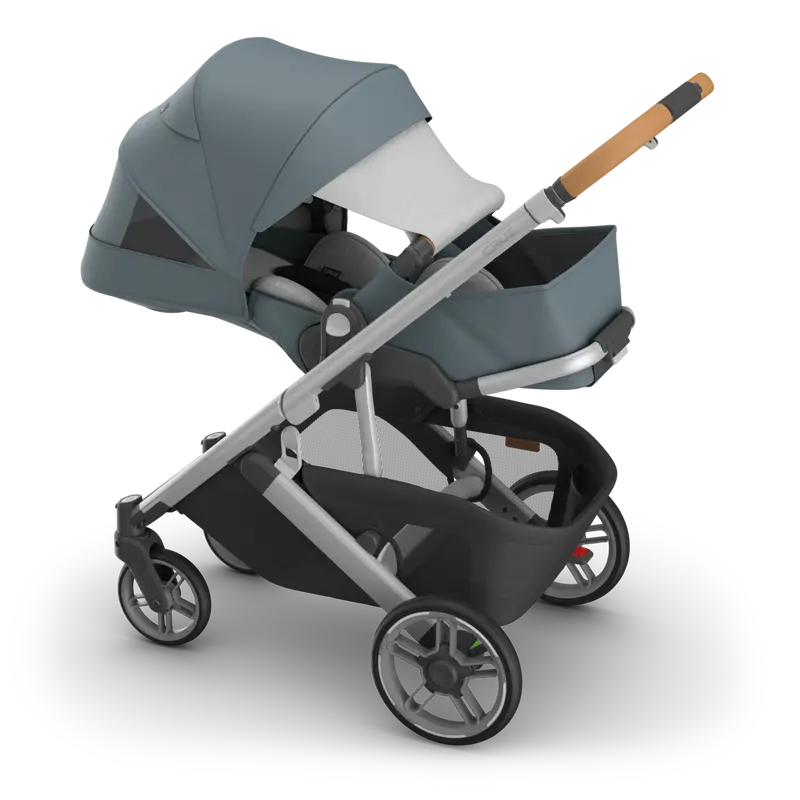 Uppababy Cruz V3 Stroller - Callum (Stone Blue / Silver Frame / Sand Leather) 1