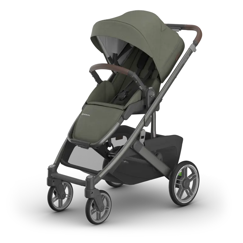 Uppababy Cruz V3 Stroller - Evelyn (Meadow Green / Graphite Frame / Chestnut Leather) 1