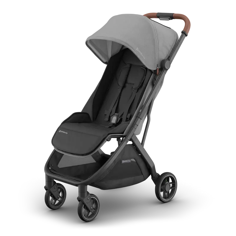 Uppababy Minu V3 Compact Stroller - Greyson (Charcoal Melange / Carbon Frame / Saddle Leather) 1