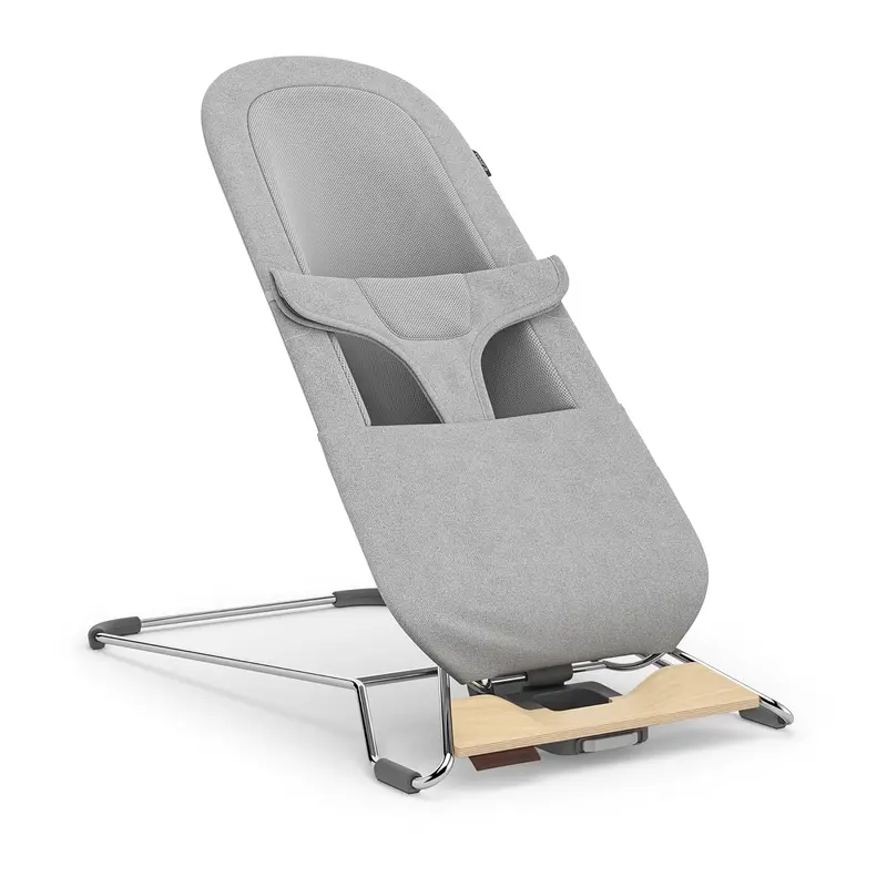 Uppababy Mira 2-In-1 Bouncer And Seat - Stella (Grey Melange / Silver Frame / Maple Wood) 1