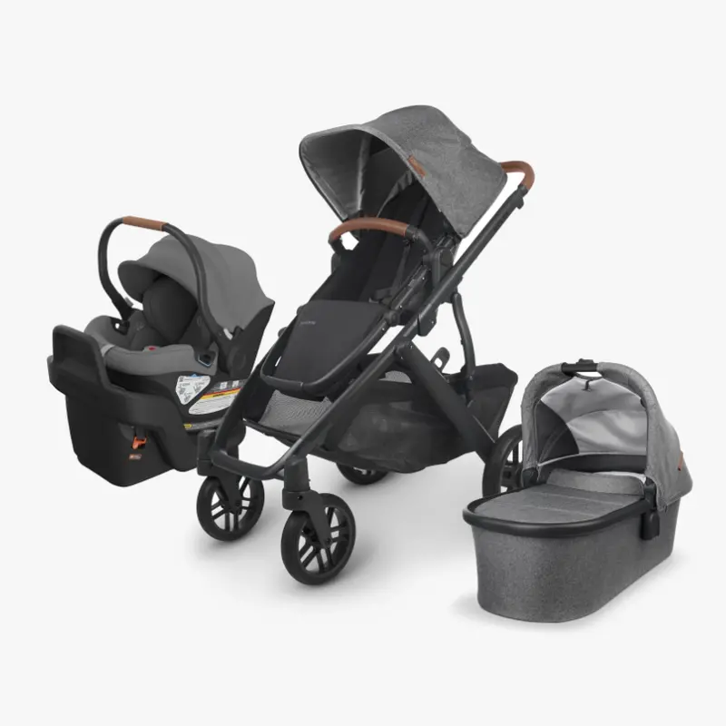 Uppababy Vista V2 + Aria Travel System - Greyson (Charcoal Mélange) 1