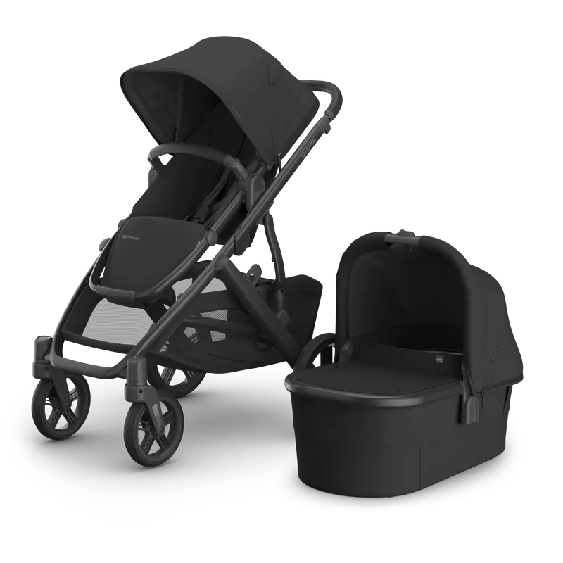 Uppababy Vista V3 Stroller + Bassinet V3 Bundle - Jake (Charcoal/Carbon Frame) 1