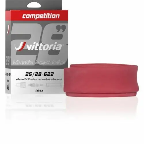 Vittoria Competition Latex Road Bicycle Inner Tube 700X25-28C Presta Valve 48Mm 1