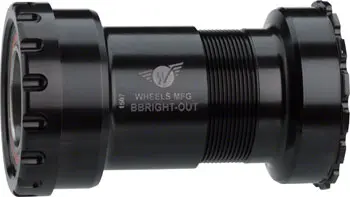 Wheels Manufacturing Bbright To Shimano Bottom Bracket With Angular Contact Bearings Black Cups 1