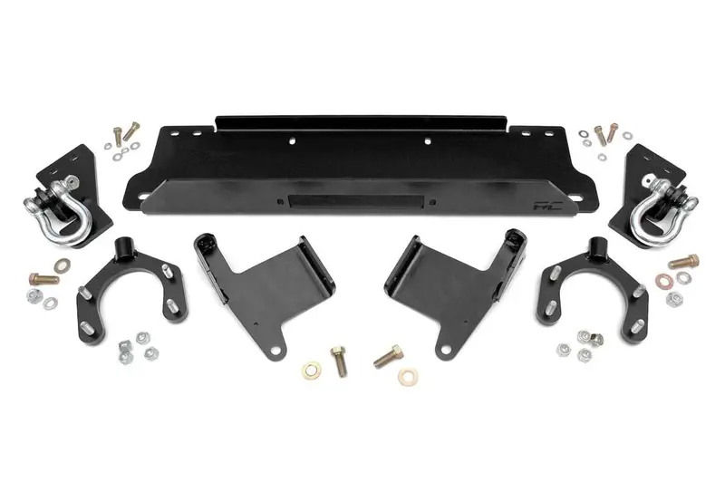 Winch Mount Plate | Factory Bmpr | D-Rings | Jeep Wrangler Jk/Wrangler Unlimited (07-18) 1