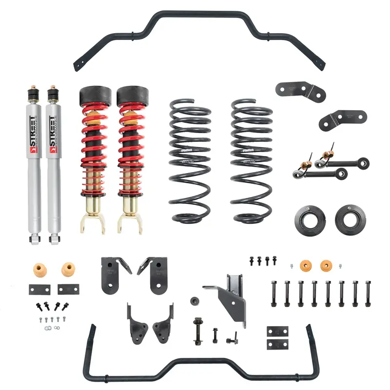 Belltech Height-Adjustable Coilover Front Suspension & Rear Sway Bar Kit – Complete Lift System 1