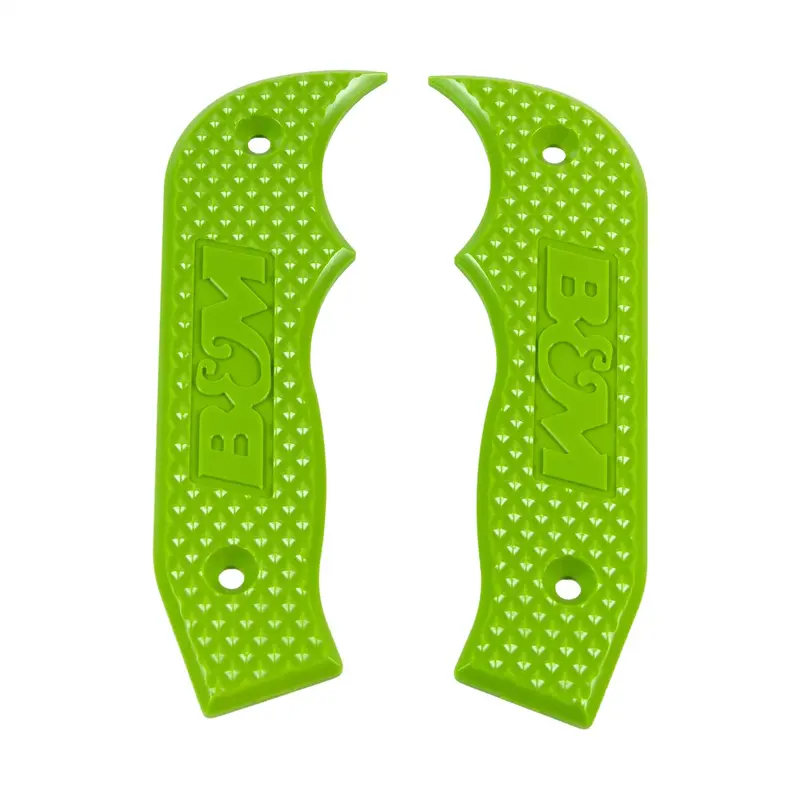 B&M Magnum Grip Side Plates – Green Diamond-Textured Polycarbonate Shifter Covers 1