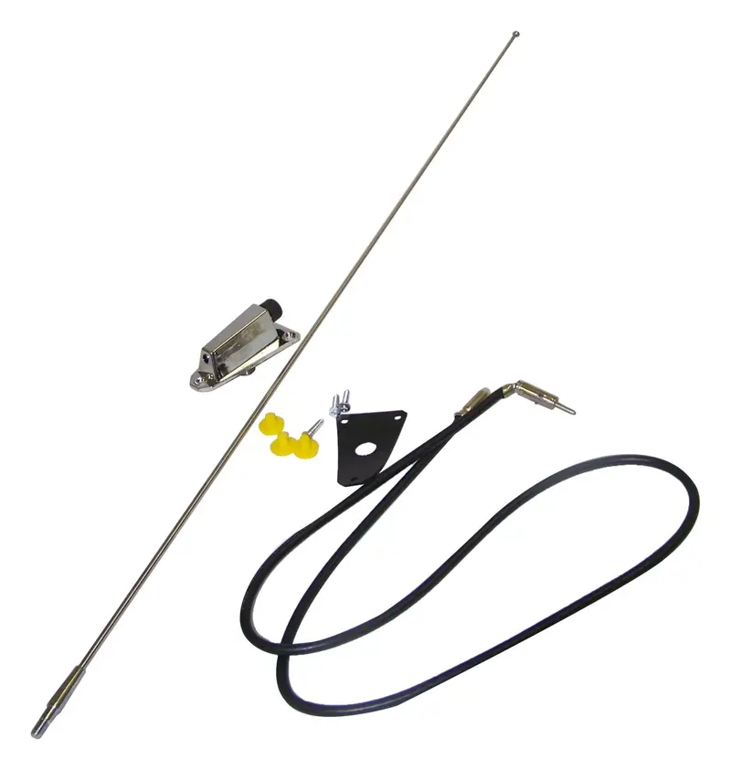 Crown Automotive 8127842K Chrome Jeep Antenna Replacement Kit With Mounting Bracket 1