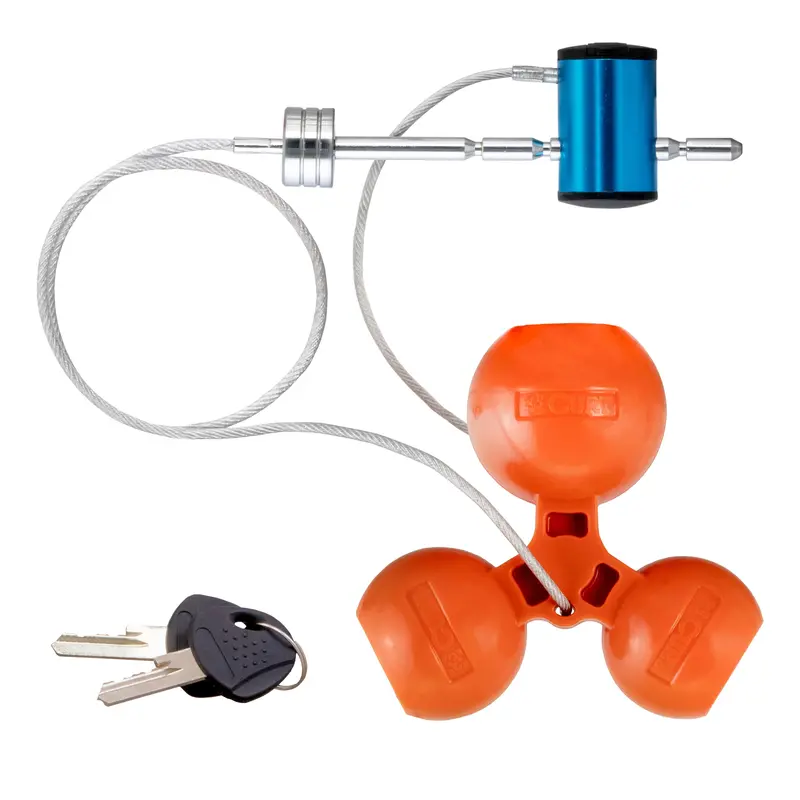 Curt Universal Tri-Ball Trailer Coupler Lock Compatible With 1-7/8", 2", And 2-5/16" Ball Sizes 1