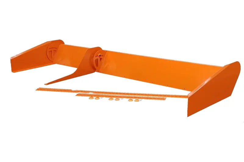 Dominator Race Spoiler – 8" Tall × 72" Wide Two-Piece Orange Aero Wing 1