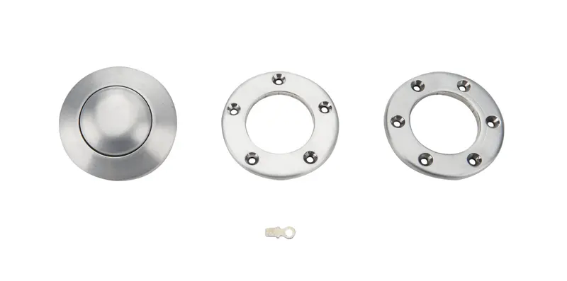 Flaming River 5/6-Bolt Mill-Finish Horn Button – Universal Fit, Model Fr20119Hn 1
