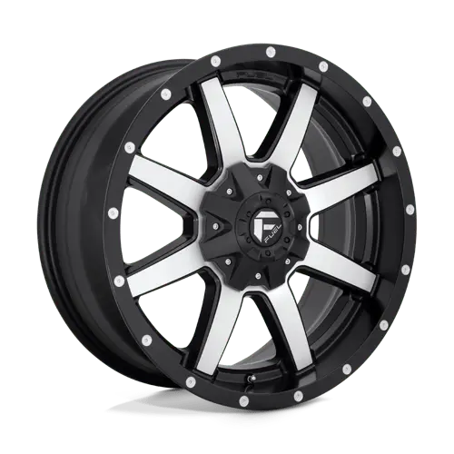Fuel D537 Machined Black Mt Wheel – 17X9", 5X4.5/5.0", -12Mm Offset 1