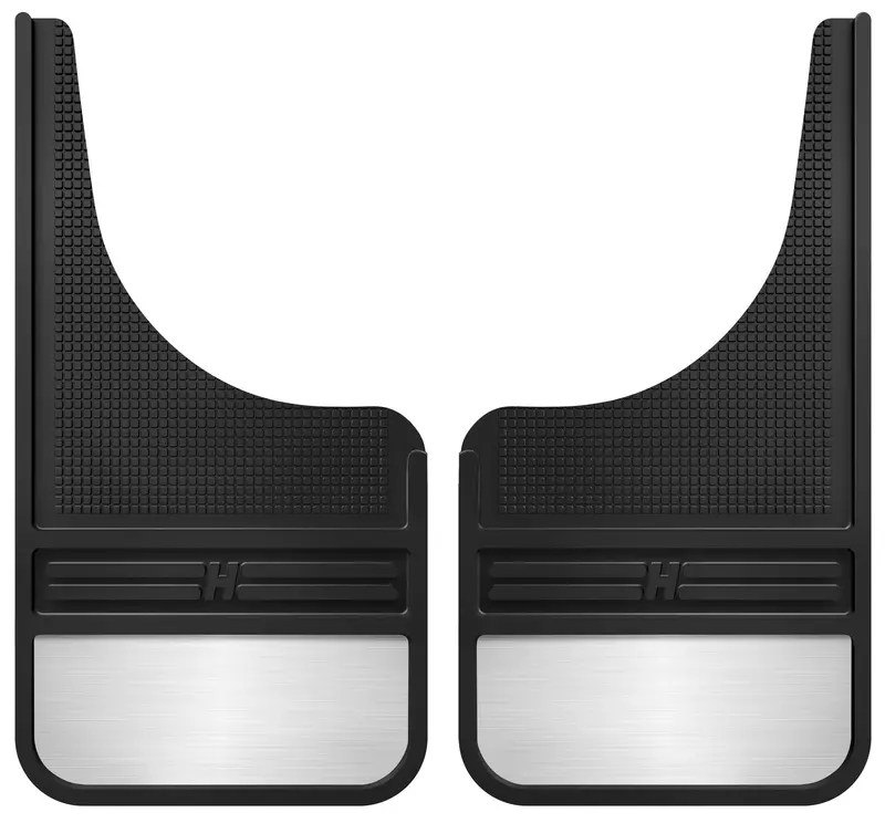 Husky Liners 55001 Heavy-Duty Rubber Front Mud Flaps – 12-Inch Width With Integrated Weight Strip 1