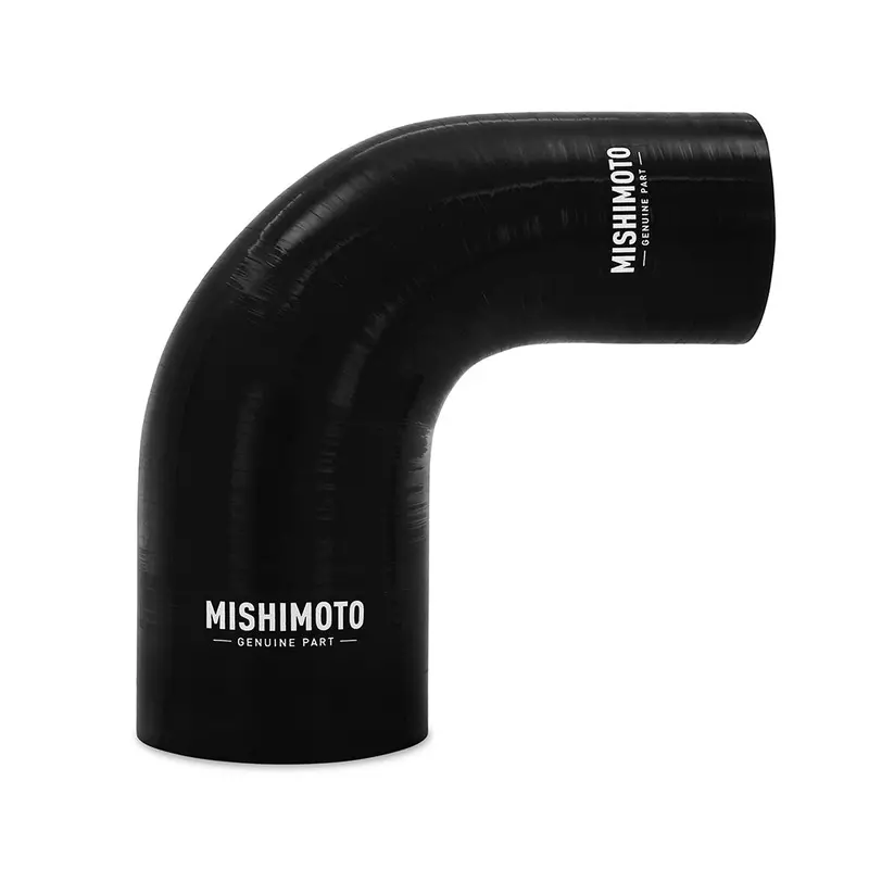 Mishimoto 90-Degree Silicone Coupler – 2.5" To 3.5" Transition, Black Heat-Resistant 1