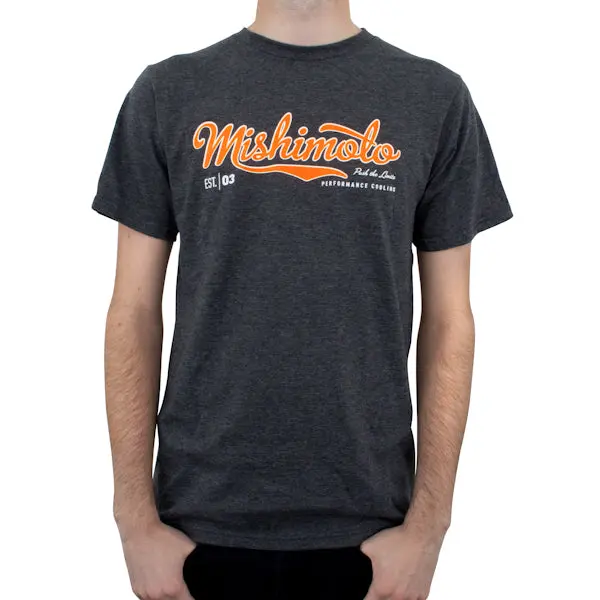 Mishimoto Mmapl-Script-Gyxl Men'S Athletic Script T-Shirt – Heather Gray 1