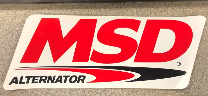 Msd Racing Decal – 9" × 3" Contingency Advertising Sticker For Df Alternators 1