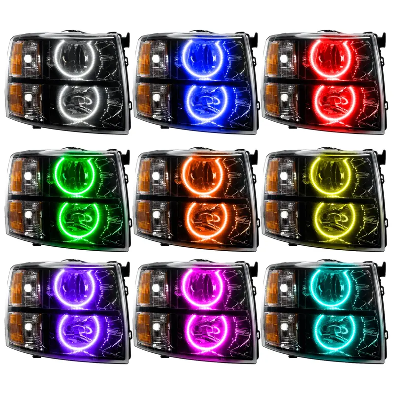 Oracle Lighting 7105-330 Colorshift Smd Round Headlights – Pre-Assembled With Black Bezel 1