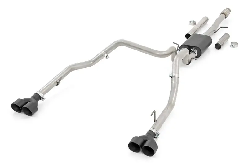 Rough Country Dual Cat-Back Exhaust System With Black Tips – Fits 2019–2020 Silverado 1500 5.3L 1