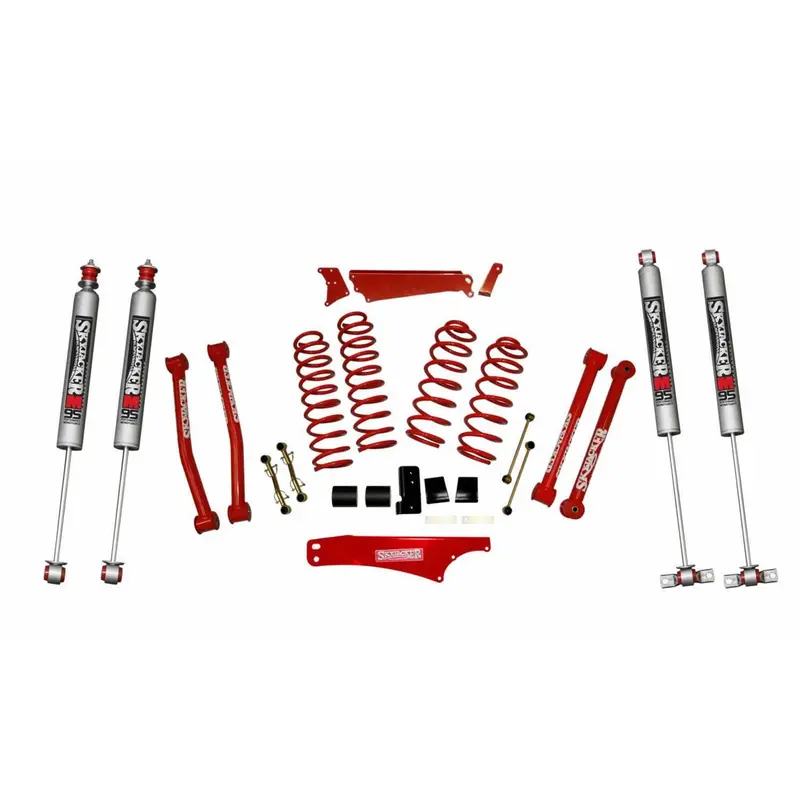 Skyjacker Jk401Kcr-M 4–5 Inch Lift Kit For 2007–2018 Jeep Wrangler Jk – Includes M95 Performance Shocks & Red Powder-Coated Components 1