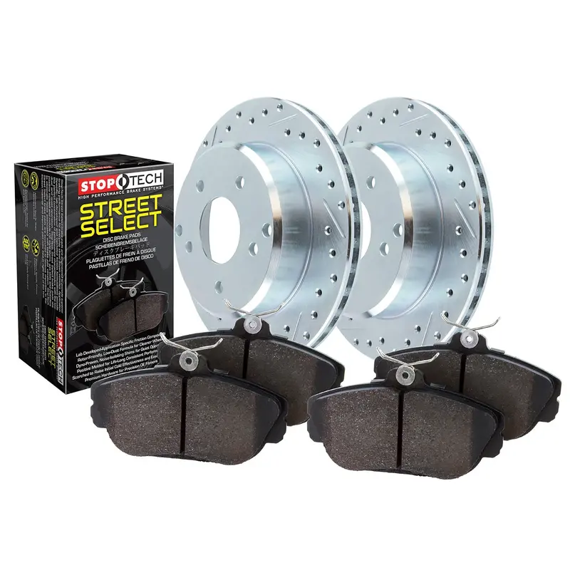Stoptech 928.45008 Select Sport Drilled & Slotted Front Brake Kit – Axle Pack 1